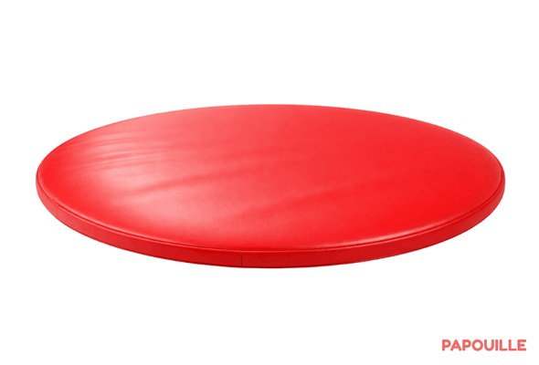 Motricité - Tapis de motricité bébé et enfant - Tapis rond en mousse pvc diam.130cm x ep.3cm rouge