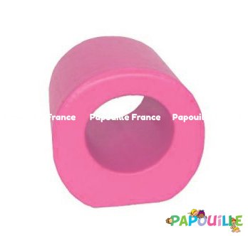 Motricité - Module de Motricité Bébé - Module tunnel le tube en mousse rose