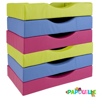 Couchage - Couchette Empilable pour Bébé et Enfant, Lit Gain de Place - Lit couchette en mousse pvc pour matelas 60x120cm vert foot