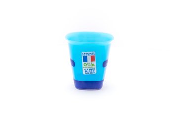 Repas - Verre et Gobelets Enfants - Gobelet anti-dérapant bi matière rose