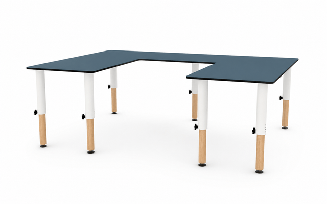 Mobilier - Table crèche et scolaire - Table en U Réglable - Bleu