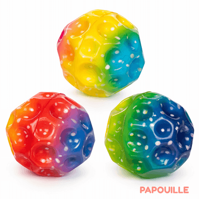 Jouets - Jouets à Pousser, à Tirer - Balle super rebondissante arc-en-ciel