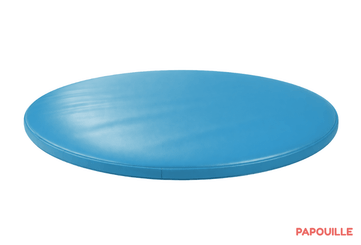 Motricité - Tapis de motricité bébé et enfant - Tapis rond en mousse pvc diam.130cm x ep.3cm - Turquoise