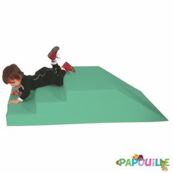 Motricité - Module de Motricité Enfant - Module escalier toboggan 3 marches en mousse pvc h.30cm parme