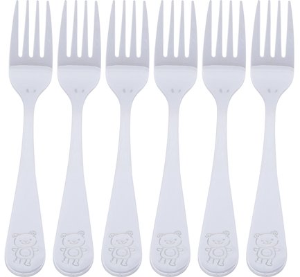 Repas - Couverts Enfant, Adulte - Fourchettes Ourson - Lot de 6
