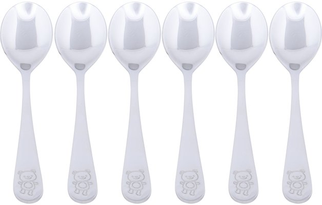 Repas - Couverts Enfant, Adulte - Cuillères à soupe Ourson - Lot de 6