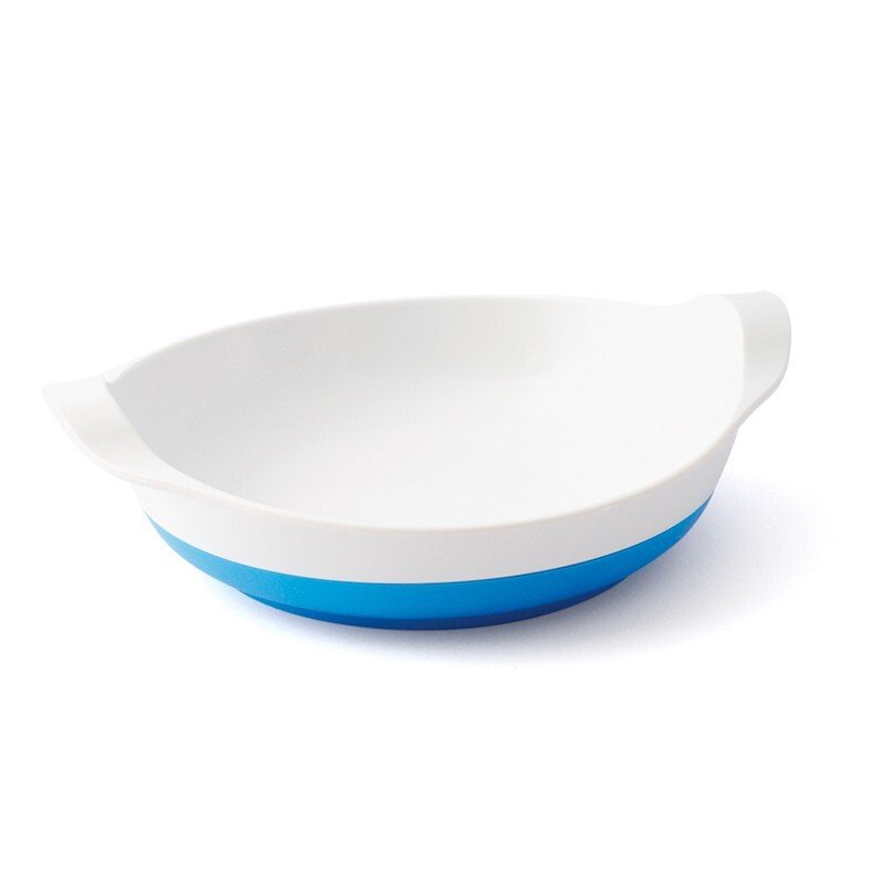 Assiette anti dérapante bleue