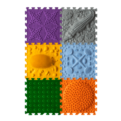 Motricité - Eveil Sensoriels et Tactiles - Puzzle sensoriel exploration 6 pieces
