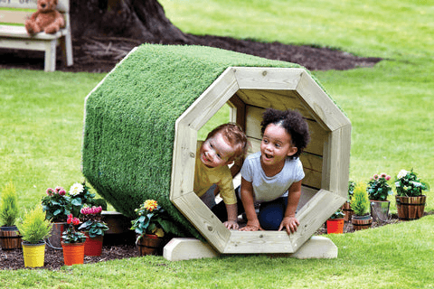 Mobilier - Aire de jeux et structure extérieure - Tunnel octogonal d'extérieur - en bois