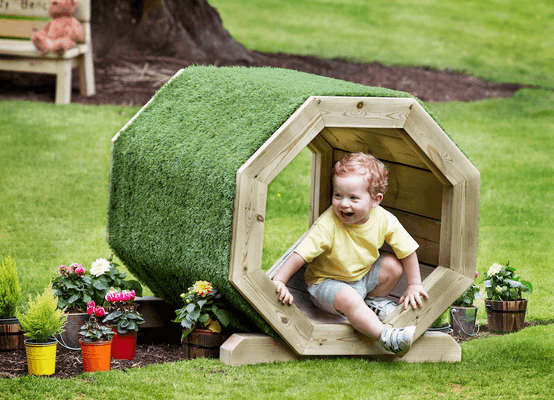 Mobilier - Aire de jeux et structure extérieure - Tunnel octogonal d'extérieur - en bois