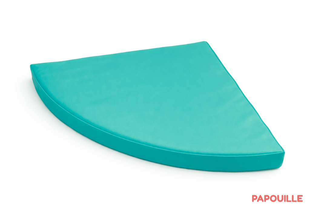 Tapis d'angle à 90° 1/4 rond 40 x 40 x 3cm Malouine