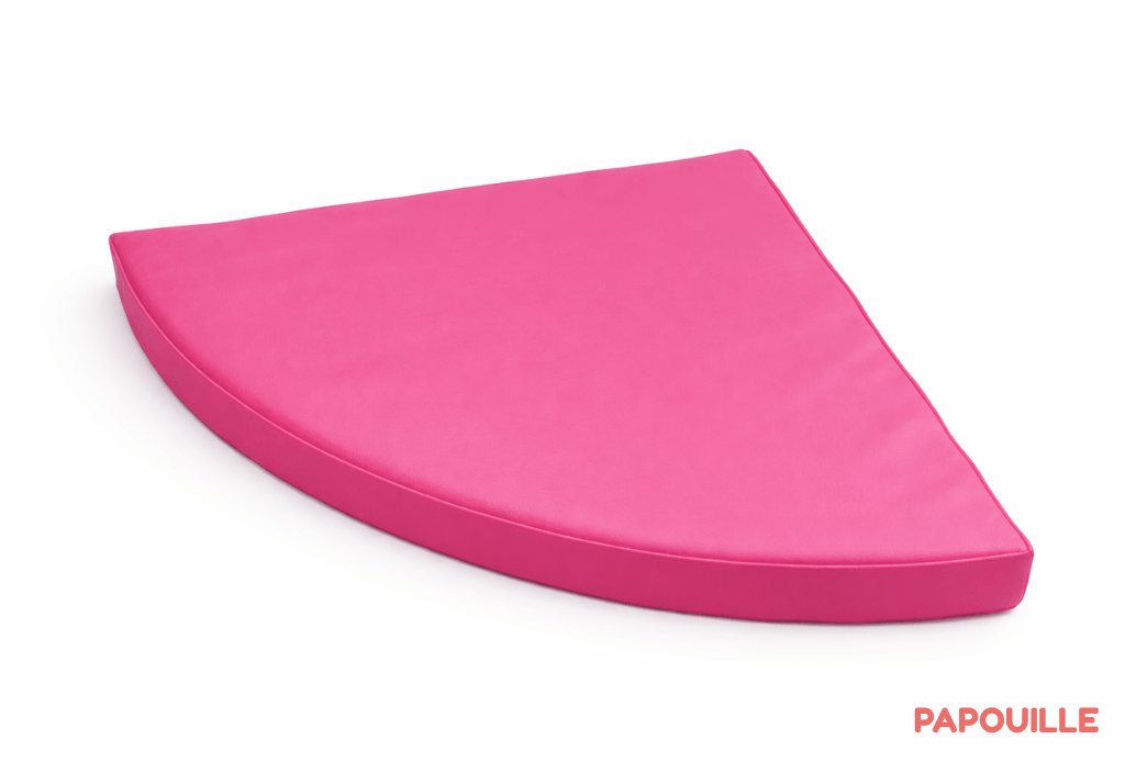 Tapis d'angle à 90° 1/4 rond 40x40x3cm fuchsia