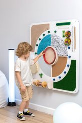 Motricité - Structure et panneaux D'activités - Panneau mural sensoriel et sonore