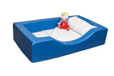 Couchage - Couchette Empilable pour Bébé et Enfant, Lit Gain de Place - Lit couchette en mousse pvc pour matelas 60x120cm bleu