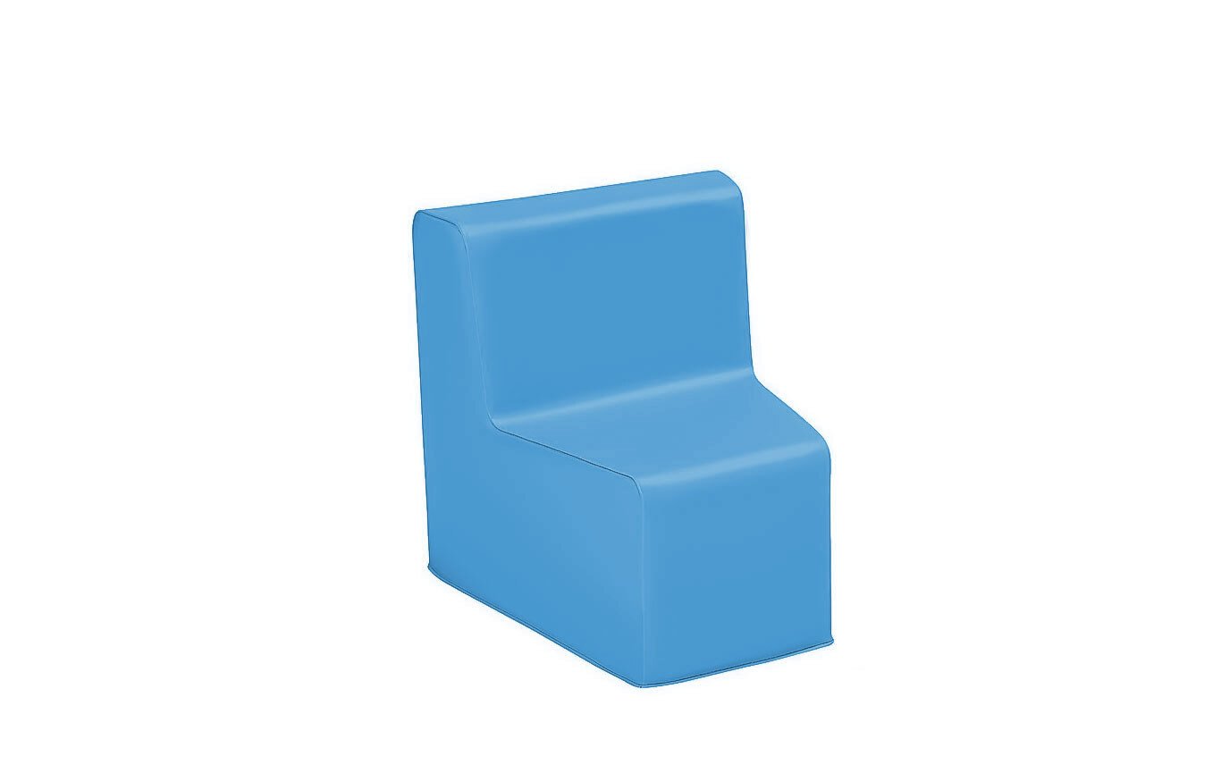 Chauffeuse d'angle 32 cm turquoise