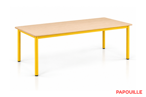 Mobilier - Table crèche et scolaire - Table Bermudes mélaminé 200 x 80 cm - T0 - Jaune
