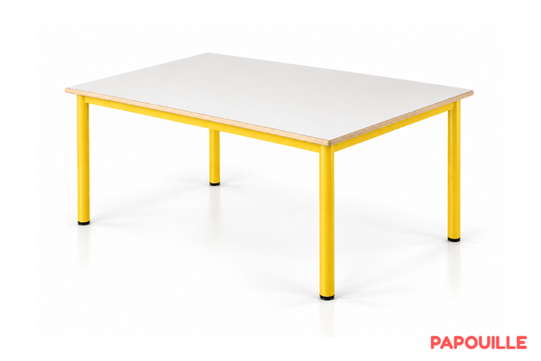 Mobilier - Table crèche et scolaire - Table Bermudes mélaminé 120 x 80 cm - T2  - Jaune