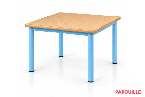 Mobilier - Table crèche et scolaire - Table Bermudes mélaminé - 60 x 50 cm - T3 - Ciel