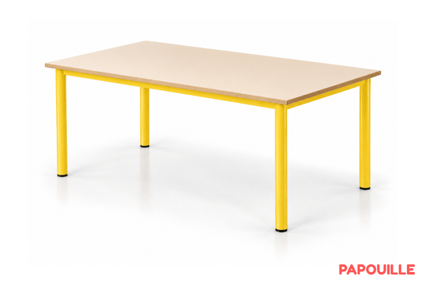 Mobilier - Table crèche et scolaire - Table Bermudes mélaminé 160 x 80 cm - T1 - Jaune