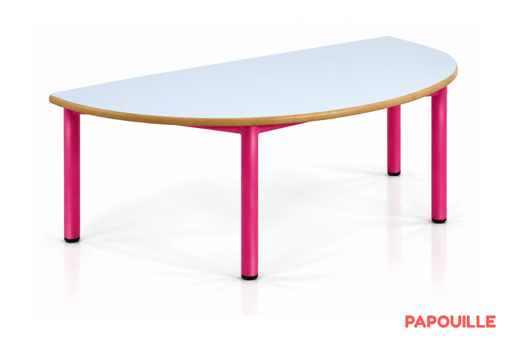 Table demi lune Bermudes mélaminé - T3 - Fuchsia