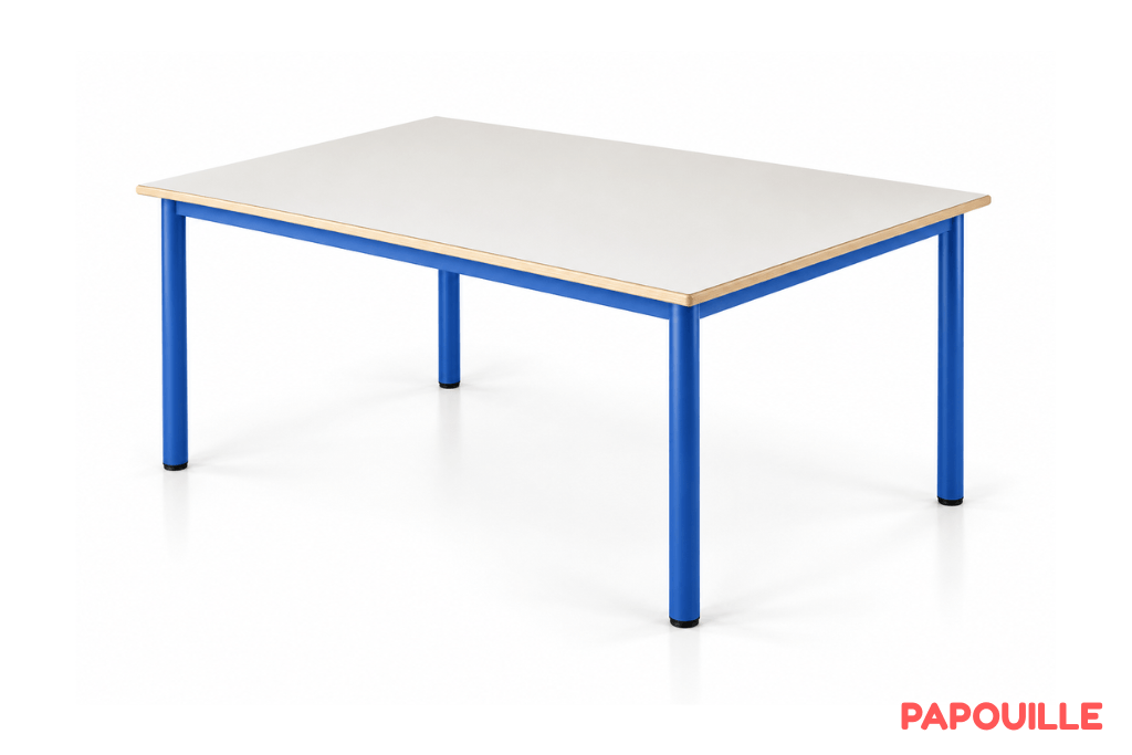 Table Bermudes mélaminé 140 x 80 cm - T2 - Bleu
