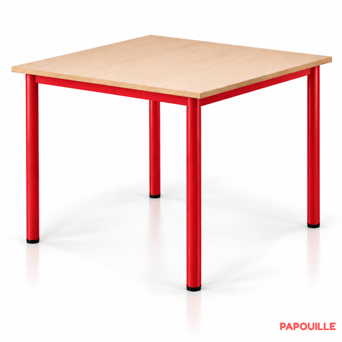 Table carrée Bermudes mélaminé - 80 x 80 cm - T2 - Rouge