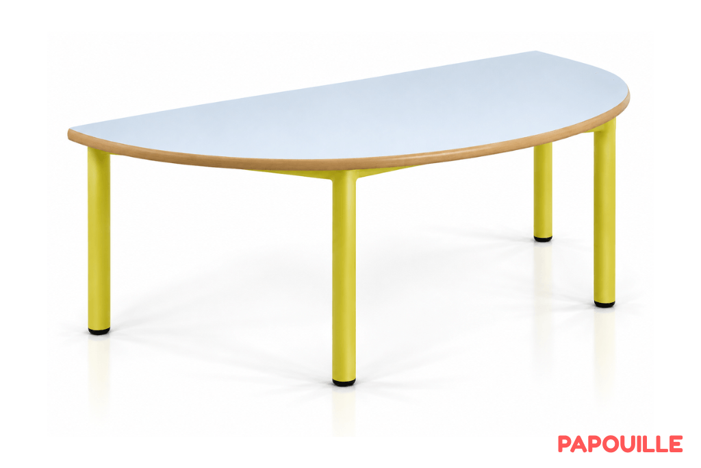 Table demi lune Bermudes mélaminé - T3 - Vert
