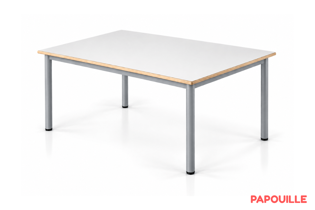 Table Bermudes mélaminé 120 x 80 cm - T3 - Gris