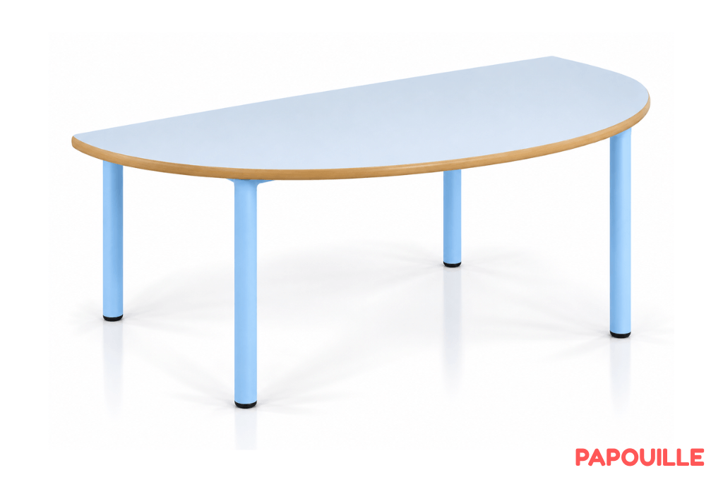 Table demi lune Bermudes mélaminé - T0 - Ciel