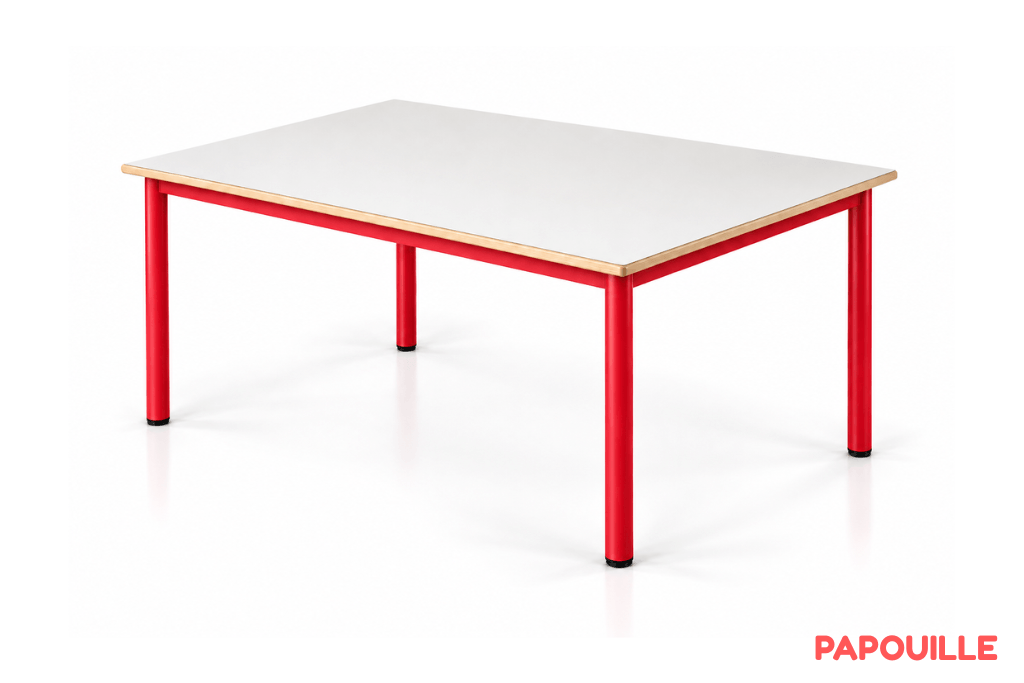 Table Bermudes mélaminé 120 x 80 cm - T0 - Rouge