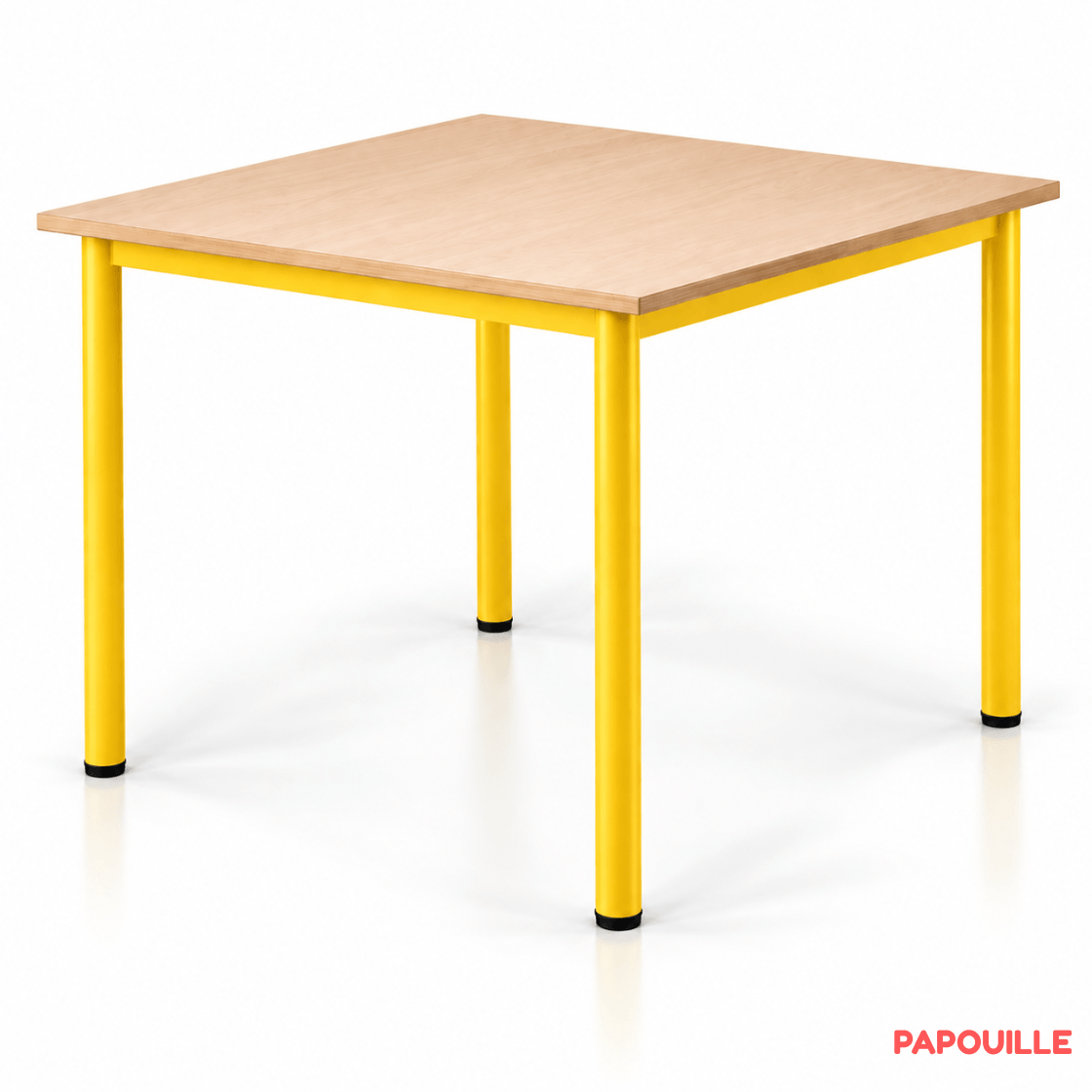Table carrée Bermudes mélaminé - 80 x 80 cm - T2 - Jaune