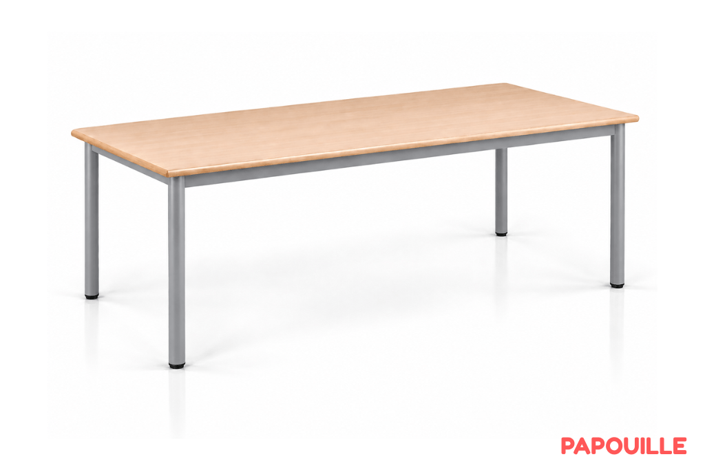 Table Bermudes mélaminé 180 x 80 cm - T2 - Gris