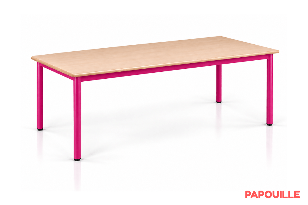 Table Bermudes mélaminé 180 x 80 cm - T2 - Fuchsia