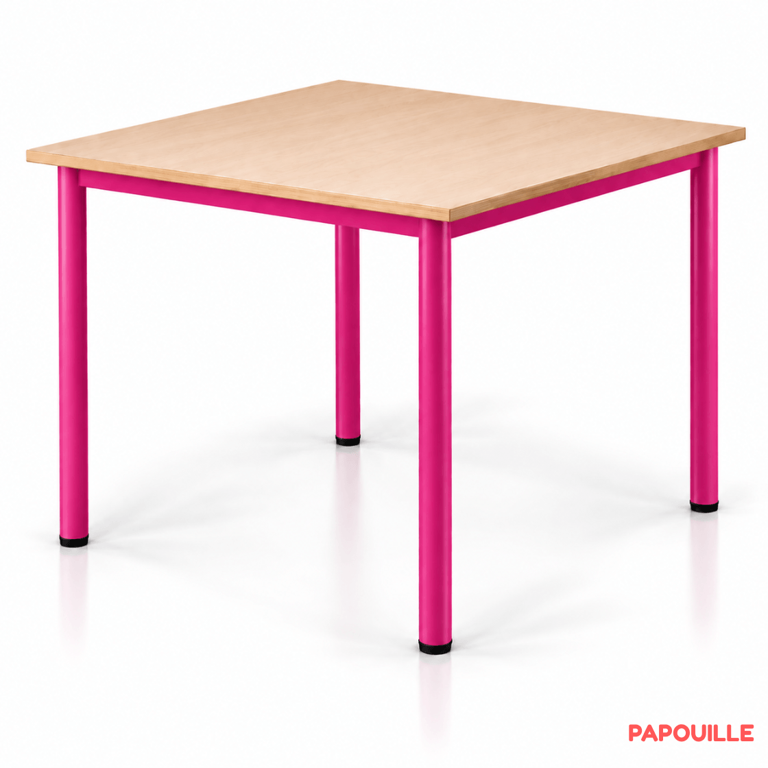 Table carrée Bermudes mélaminé - 80 x 80 cm - T0 - Fuchsia