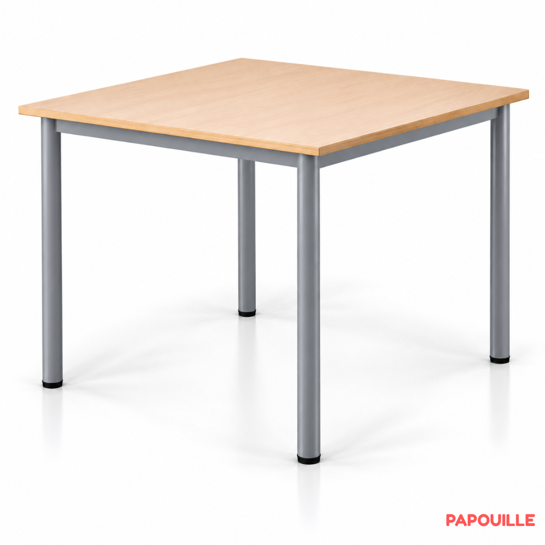Table carrée Bermudes mélaminé - 80 x 80 cm - T1 - Gris
