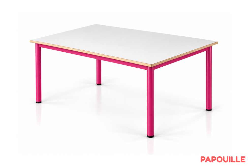 Table Bermudes mélaminé 120 x 80 cm - T3 - Fuchsia