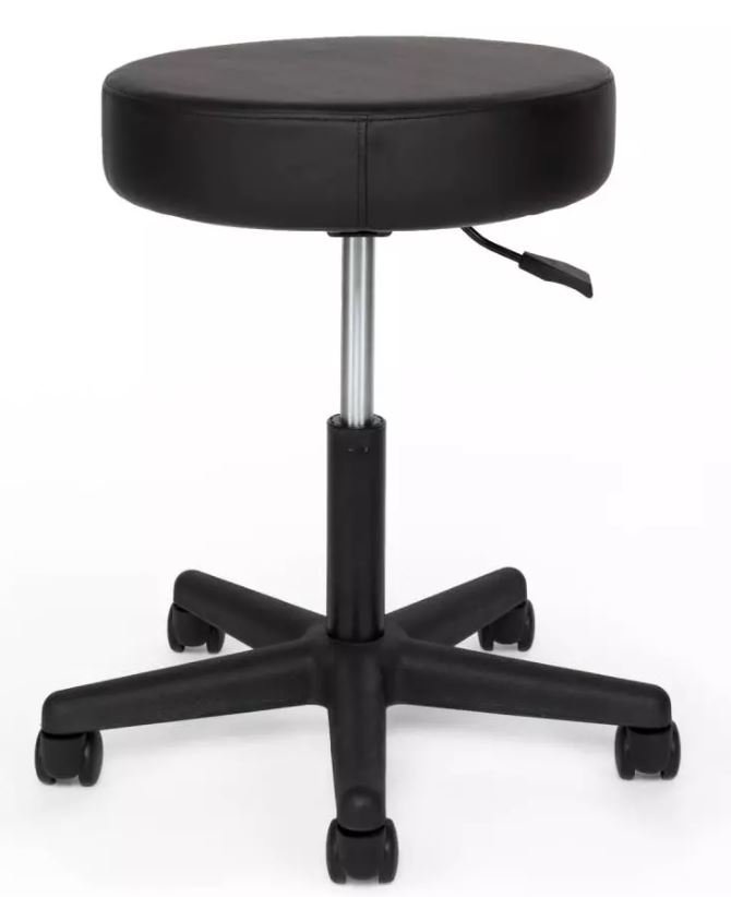 Tabouret confort spécial collectivité réglable en hauteur Noir