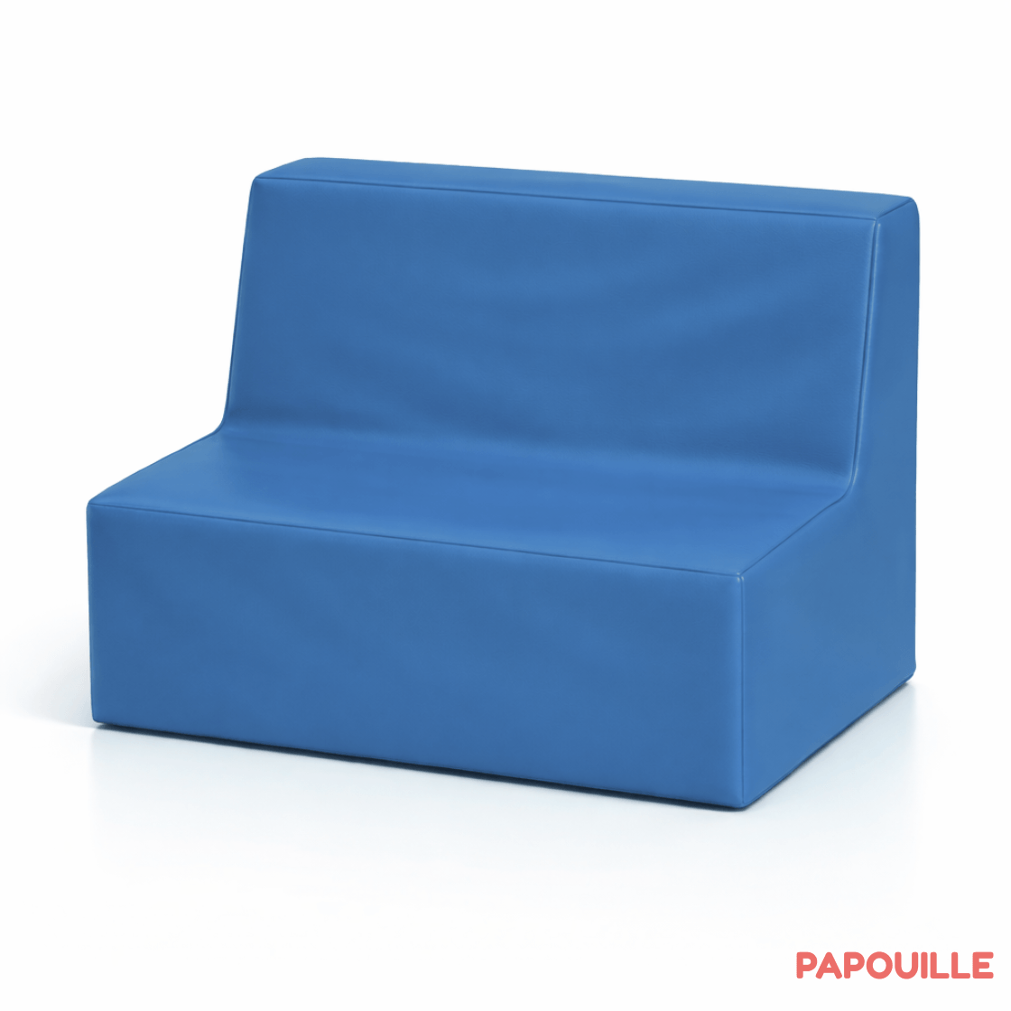 Banquette enfant 2 à 3 places en mousse pvc h. 25cm bleu