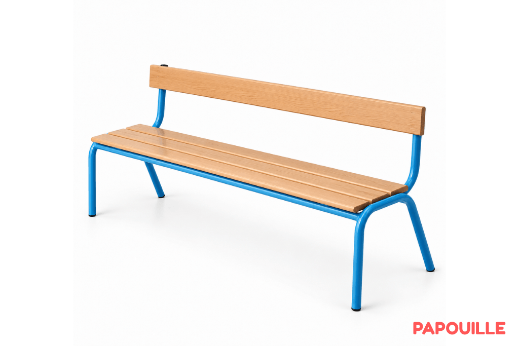Banc avec dossier 160 cm - T2 - CIel