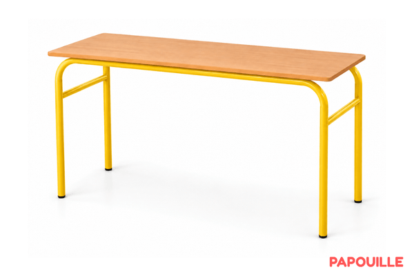 Mobilier - Table crèche et scolaire - Table scolaire 130 x 50 cm - H76 cm T6 - Jaune