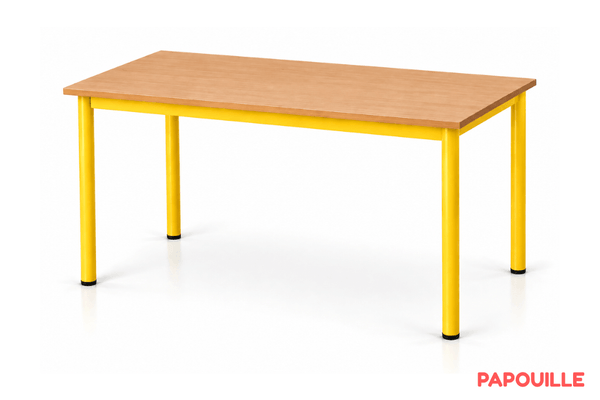 Mobilier - Table crèche et scolaire - Table Bermudes 130 x 50 cm - H82 cm T7 - Jaune