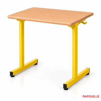 Mobilier - Table crèche et scolaire - Table Beli 70 x 50 cm - H71 cm T5 - Jaune