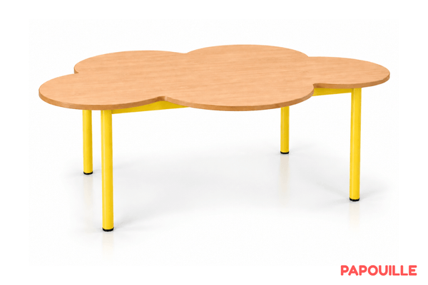Mobilier - Table crèche et scolaire - Table en fleurs mélaminé - 160 x 120 cm - T2 - Jaune