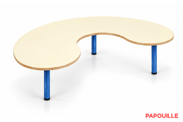 Mobilier - Table crèche et scolaire - Table en forme haricot - T00 - Bleu