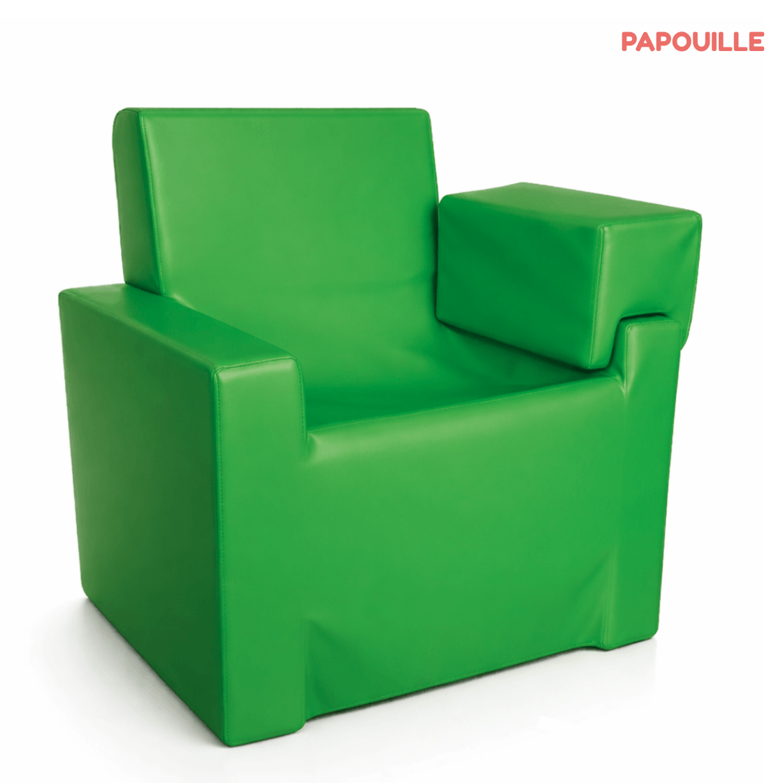 Fauteuil d'allaitement en mousse pvc avec accoudoirs vert