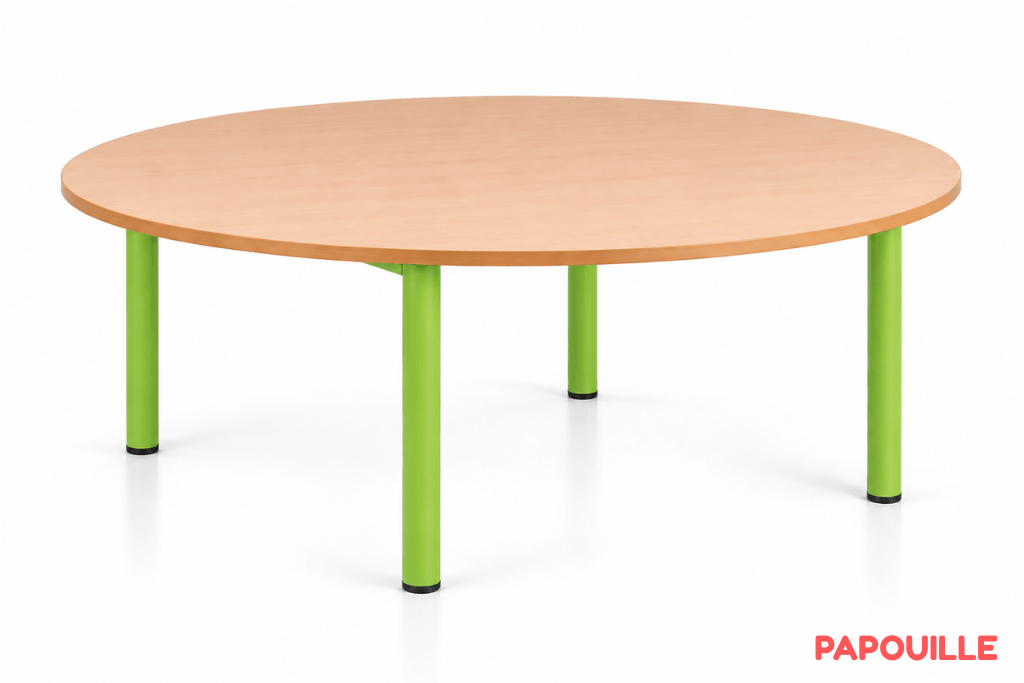 Table ronde Bermudes mélaminé - 80 cm - T3 - Vert