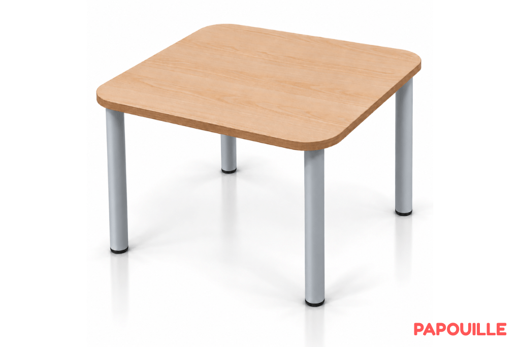 Table carrée Bermudes mélaminé 60 x 60 cm - T0 - Gris