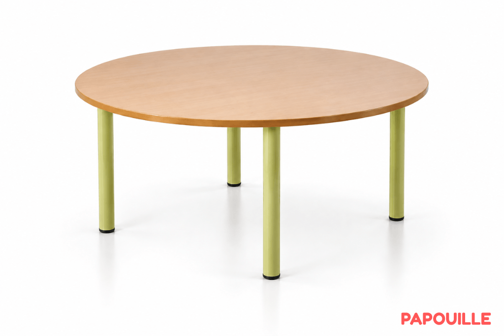 Table ronde Bermudes mélaminé 120 cm - T2 - Vert