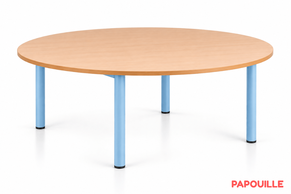 Table ronde Bermudes mélaminé - 80 cm - T2 - Ciel