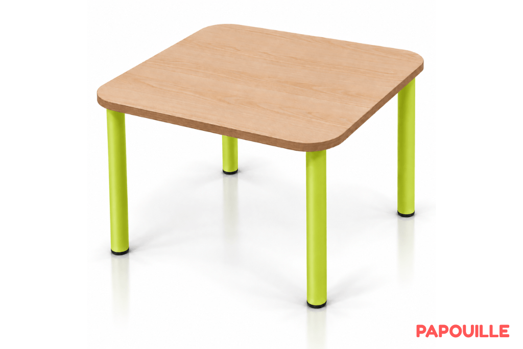 Table carrée Bermudes mélaminé 60 x 60 cm - T0 - Vert